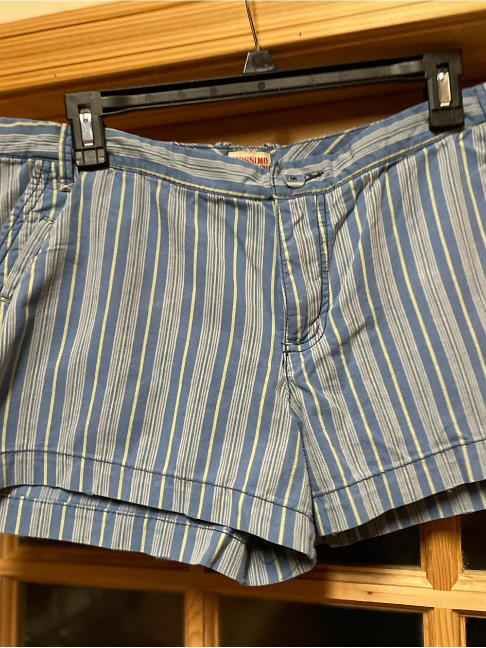 Merona Blue and White Striped Flat-Front Women’s Shorts